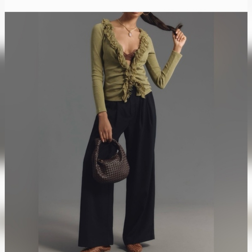 Anthropologie Ruffled Cardigan Top - Picture 4 of 4